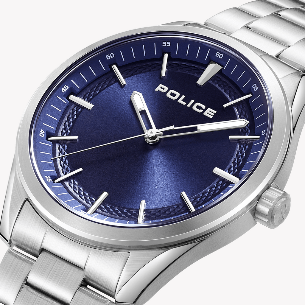 POLICE PEWJG0018203 ELEGANTLY RUGGED - MEN'S TIMEPIECE WITH STYLISH BLUE DIAL & SILVER BAND-i-Watch-3