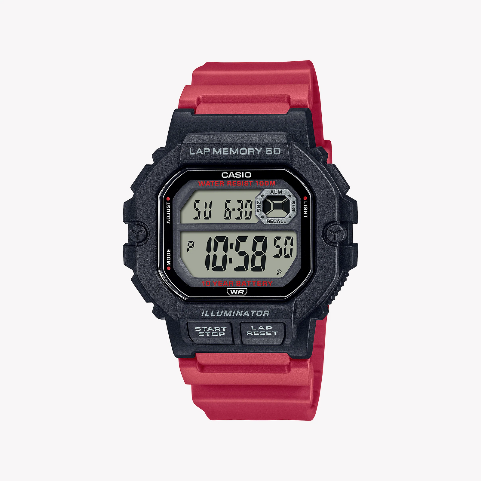Casio Unisex Black/Pink Resin Watch, Black Dial | Ws-1400h-4avcf by i-watch