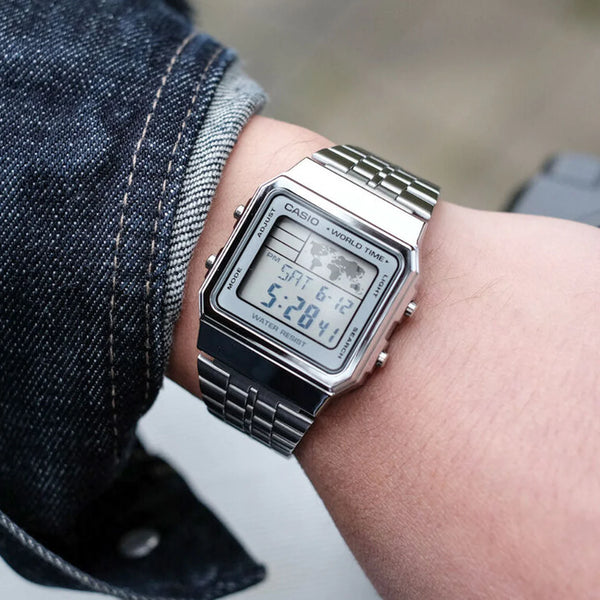Casio Men's Silver Stainless Steel Watch, Digital | A500wa-7 by i-watch