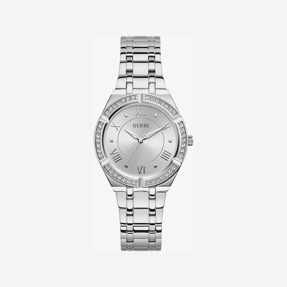Guess Women's Silver Stainless Steel Watch, Silver Dial | Gw0033l1 by i-watch