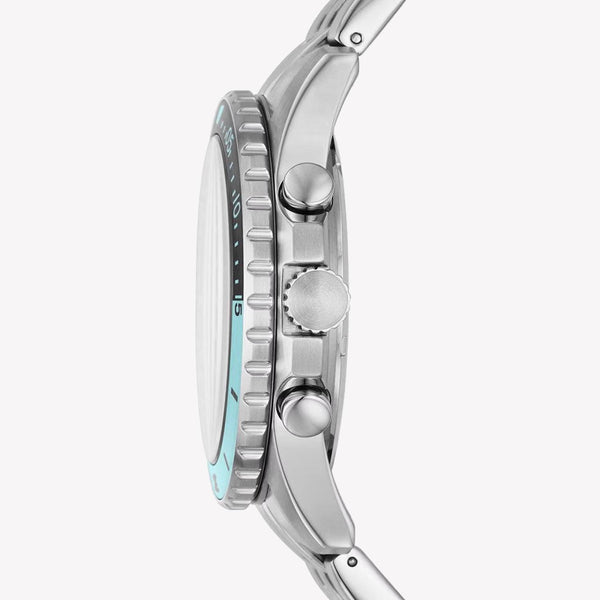 Fossil Men's Silver Watch, Black Dial | Fs5827 by i-watch