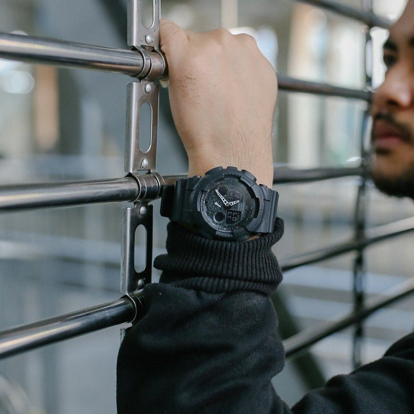 CASIO G-SHOCK GA-100-1A1 ADVENTURE READY - MEN'S RUGGED BLACK DIGITAL TIMEPIECE-i-Watch-2