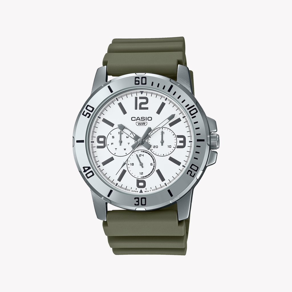 CASIO MTP-VD300-3B ADVENTURE TIME - SPORTY GREEN RESIN & STAINLESS STEEL MEN'S WATCH-i-Watch-6