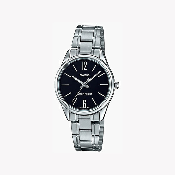 Casio Women's Stainless Steel Watch, Black Dial | Ltp-V005d-1budf by i-watch