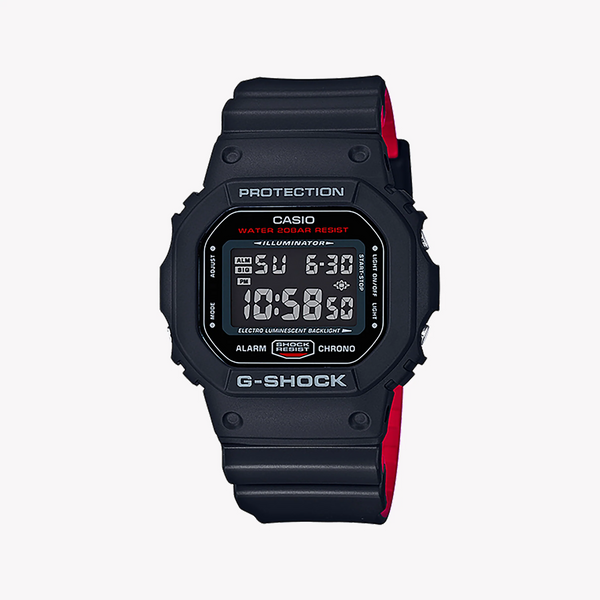 G-Shock Men's Black Resin Watch, Shock & Water Resistant | Dw-5600hr-1dr by i-watch
