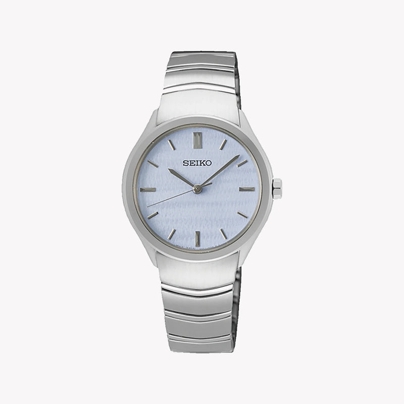 Seiko Women's Silver Stainless Steel, Blue Dial | Sur549p1 by i-watch