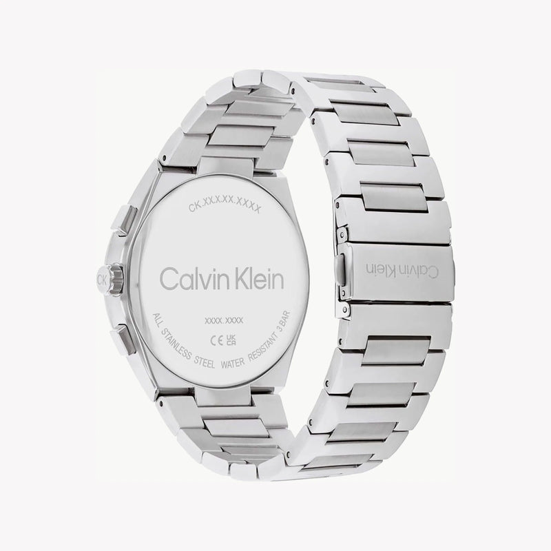 Ck Calvin Klein Men's Silver Stainless Steel Watch, Black Dial | Ck1u123m0056 by i-watch