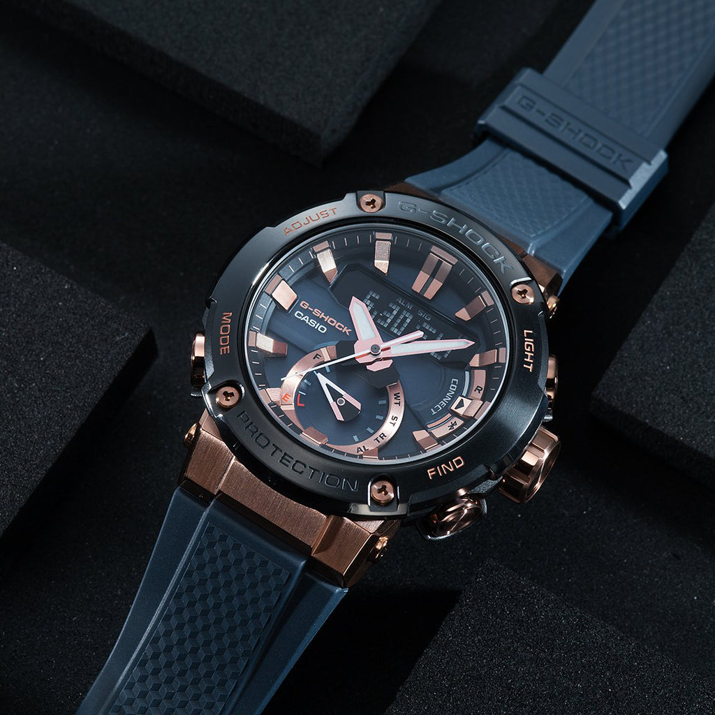 CASIO G-SHOCK GST-B200G-2ADR - BOLD ELEGANCE MEN'S WATCH WITH ROSE GOLD & BLACk RESIN BAND-i-Watch-3