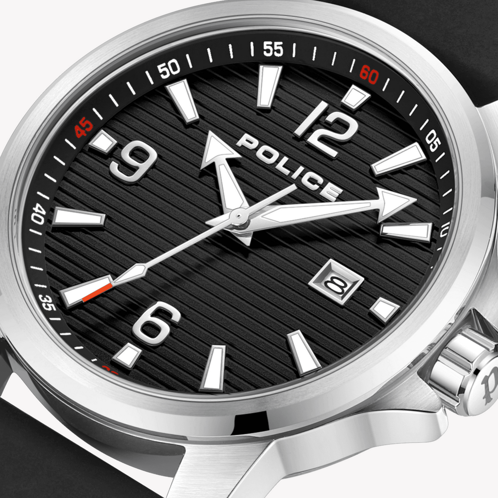 POLICE PEWJN0020903 - ELEGANT STRIKER MEN'S WATCH with Silver Case & Bold Black Dial-i-Watch-4