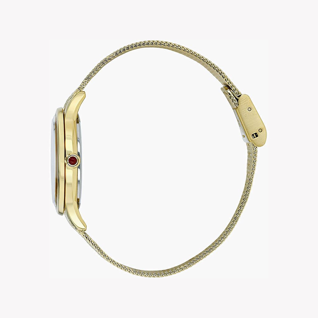 CITIZEN EM0812-89D - RADIANT ELEGANCE: Women's Gold Eco-Drive Watch with Pearl Dial & Mesh Band-i-Watch-2