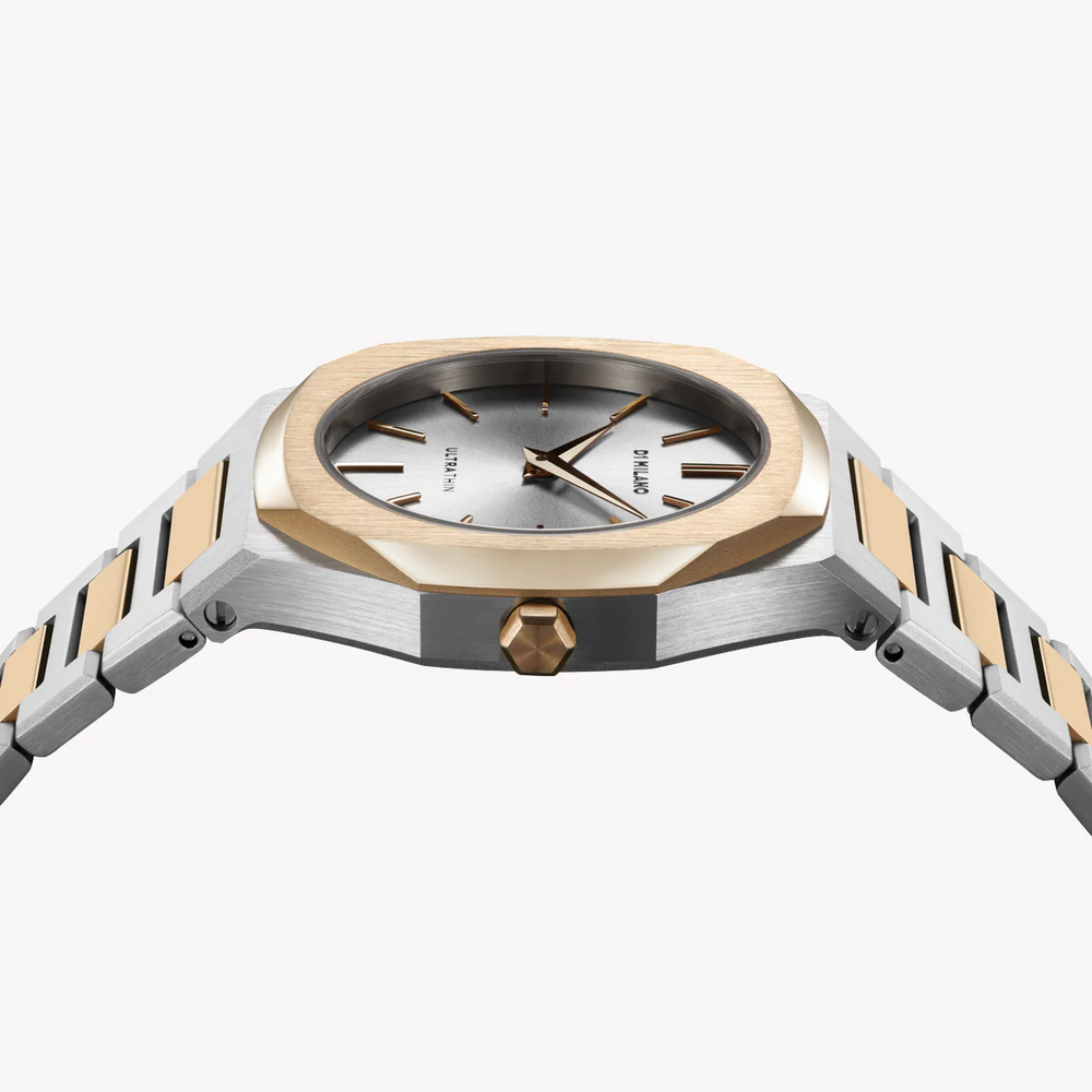 D1 MILANO Women's Gold & Silver Watch, Silver Dial | D1-UTBL34 by i-watch