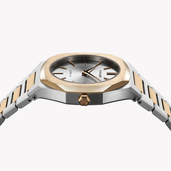 D1 MILANO Women's Gold & Silver Watch, Silver Dial | D1-UTBL34 by i-watch