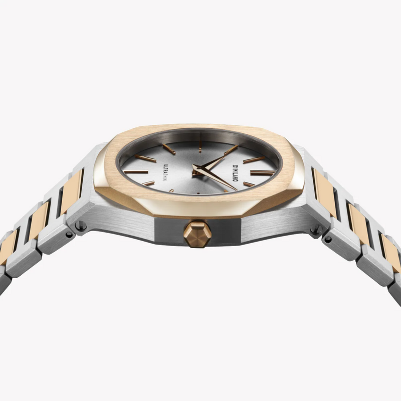 D1 MILANO Women's Gold & Silver Watch, Silver Dial | D1-UTBL34 by i-watch