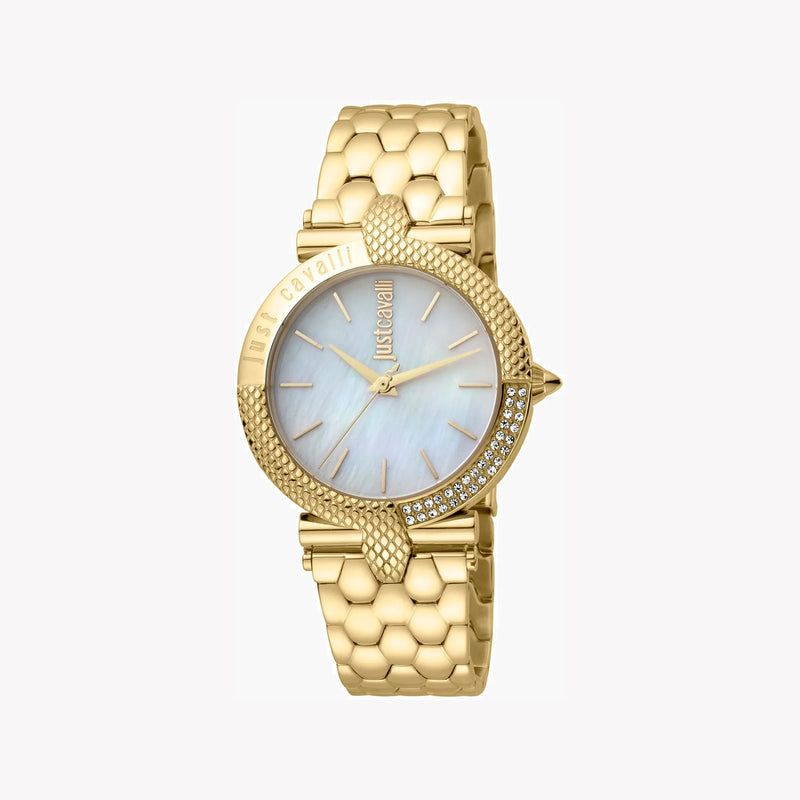 Just Cavalli Women's Gold Stainless Steel Watch, White Dial | Jc1l105m0085 by i-watch