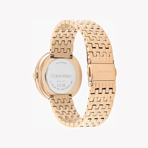 Ck Calvin Klein Women's Gold Stainless Steel Watch, White Dial | 25200322 by i-watch
