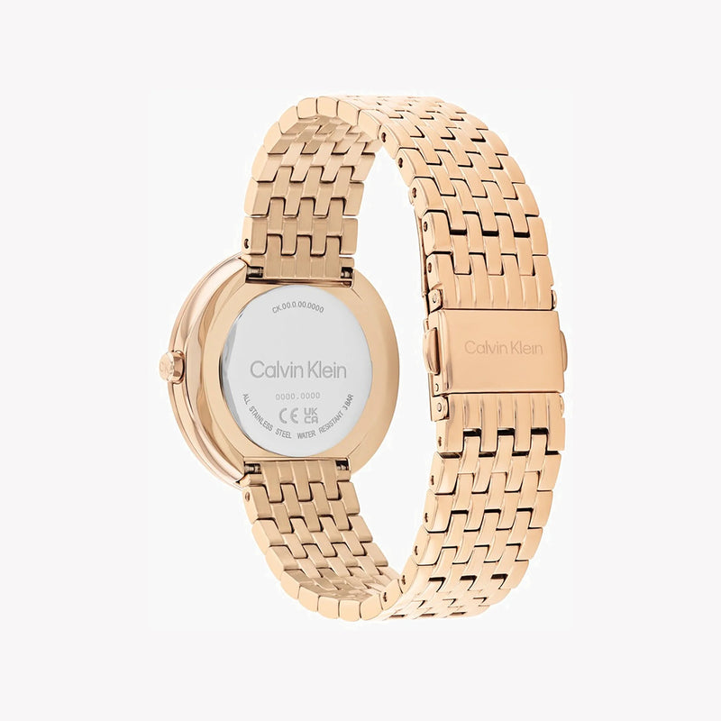 Ck Calvin Klein Women's Gold Stainless Steel Watch, White Dial | 25200322 by i-watch