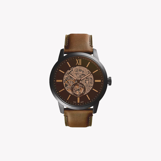 Townsman 48 mm Automatic Brown Leather Watch ME3155