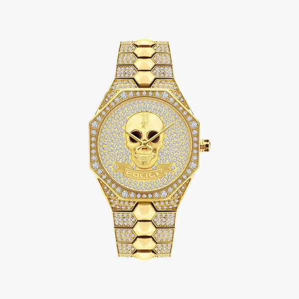 Police Women's Gold Stainless Steel Watch, White Dial | Pl-16027bsg_22m by i-watch