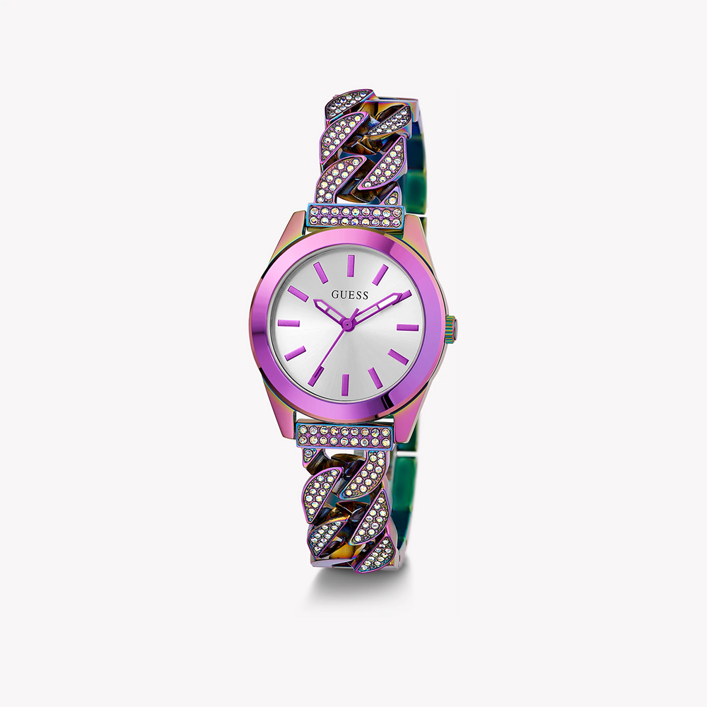 Guess Women's Pink Stainless Steel Watch, Multicolor Band | Gw0546l3 by i-watch
