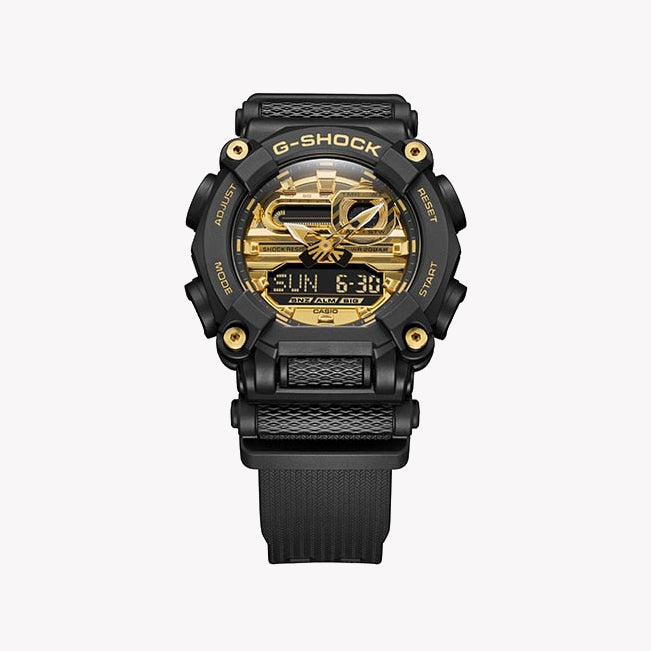 CASIO G-SHOCK GA-900AG-1ADR BOLD ELEGANCE - MEN'S TIMEPIECE WITH BLACK RESIN & GOLD DIAL