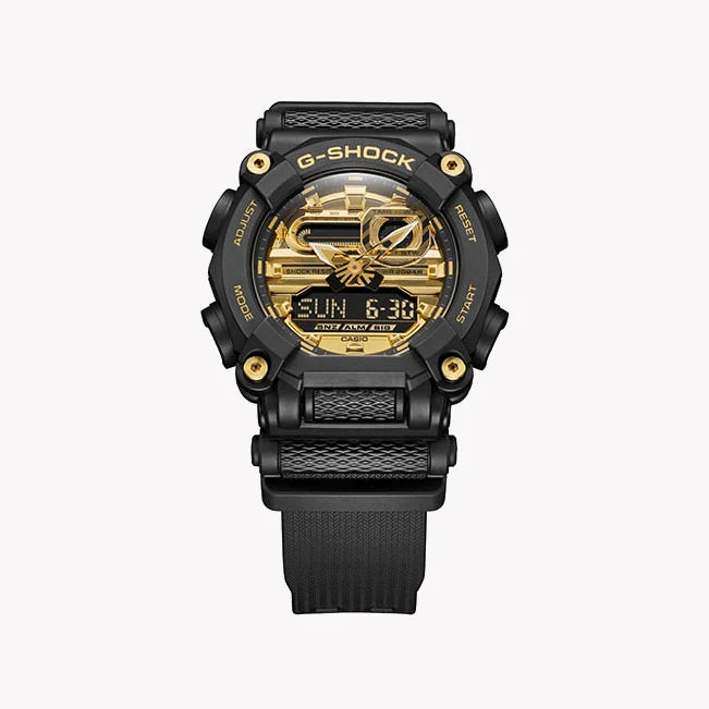 G-Shock Men's Black Resin, Gold Dial | Ga-900ag-1adr by i-watch