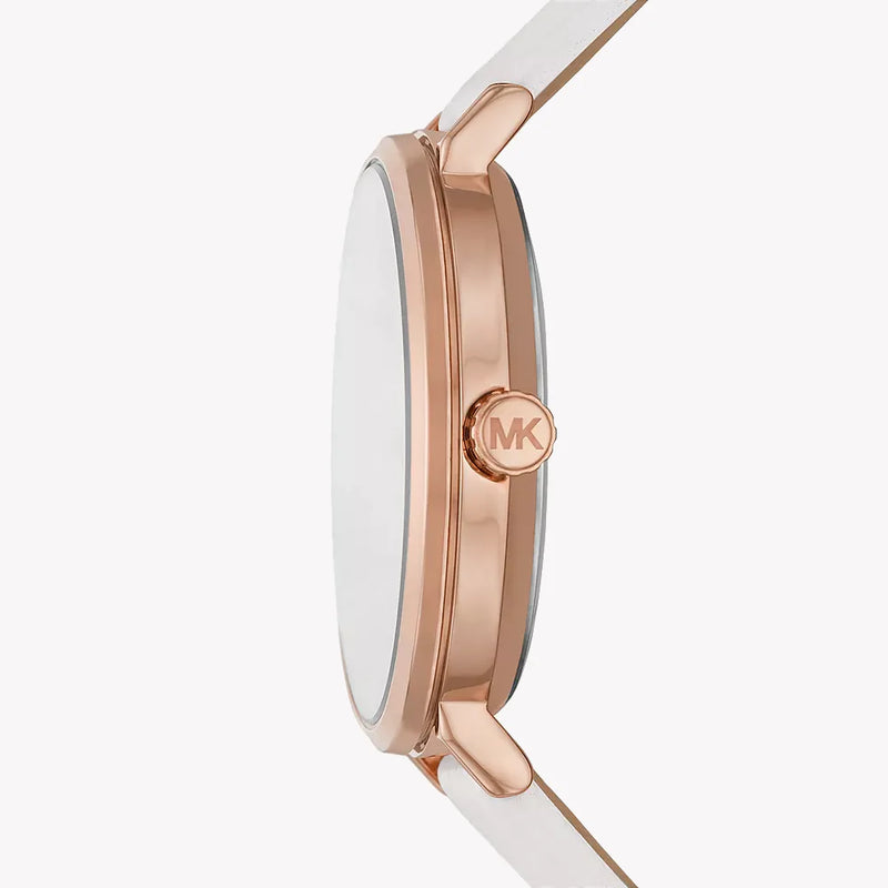 Michael Kors Women's Rose Gold Watch, White Leather | Mk2958 by i-watch