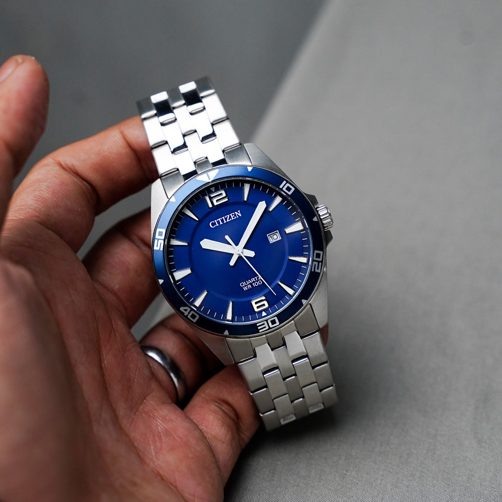 CITIZEN BI5058-52L BLUE DIAL - MODERN MEN'S STAINLESS STEEL WATCH WITH QUARTZ PRECISION-i-Watch-4