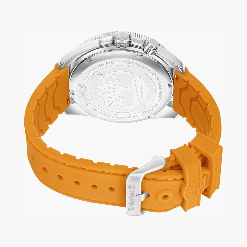Timberland Men's Orange Silicone Watch, Blue Dial | Tdwgn0010002 by i-watch