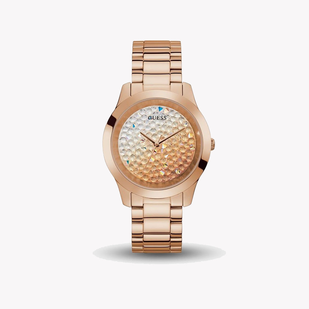 GUESS GW0020L3 RADIANT CHARM - VIBRANT ROSE GOLD WOMEN'S TIMEPIECE WITH MULTICOLOR DIAL