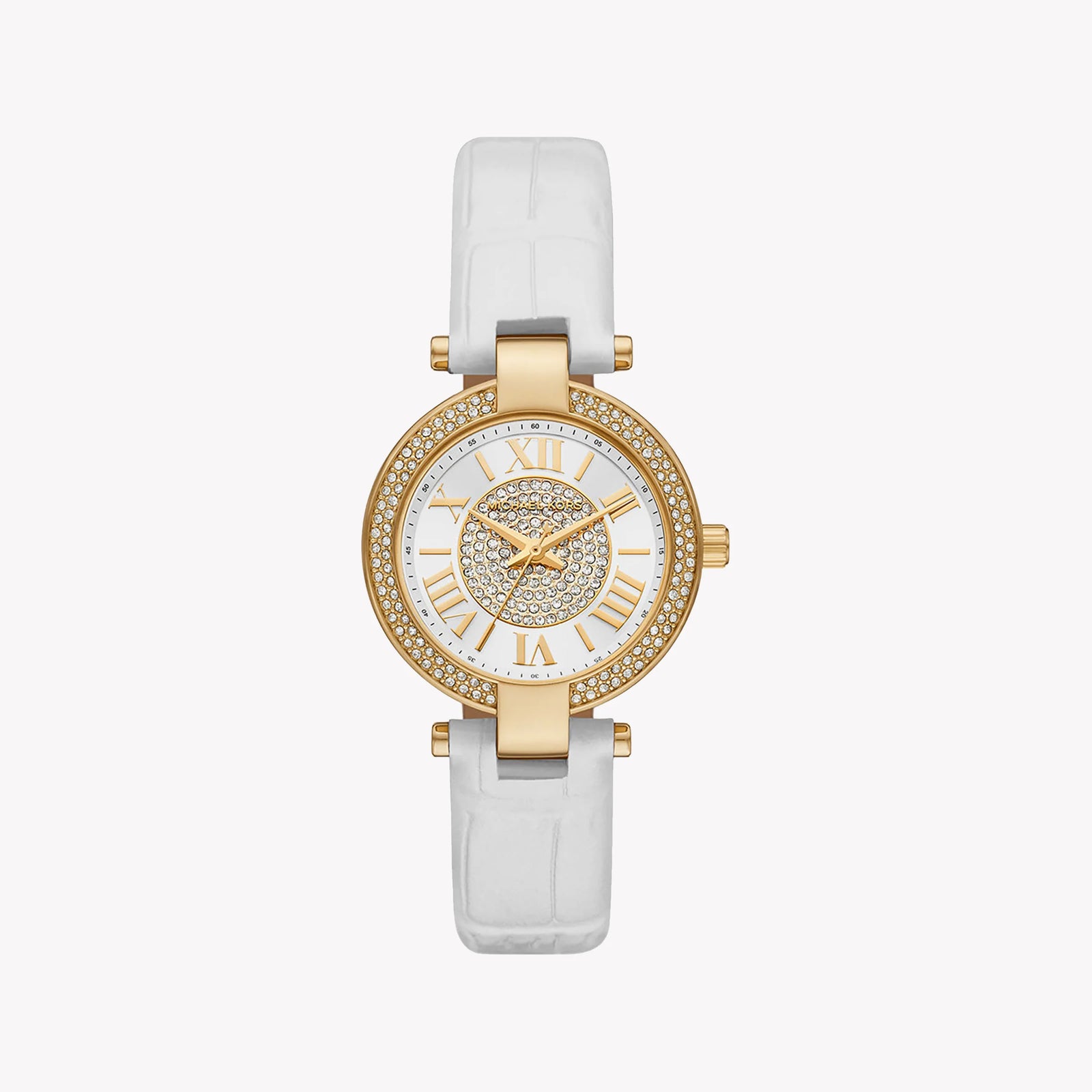 Michael Kors Women's Gold Watch, White Leather Band | Mk2980 by i-watch