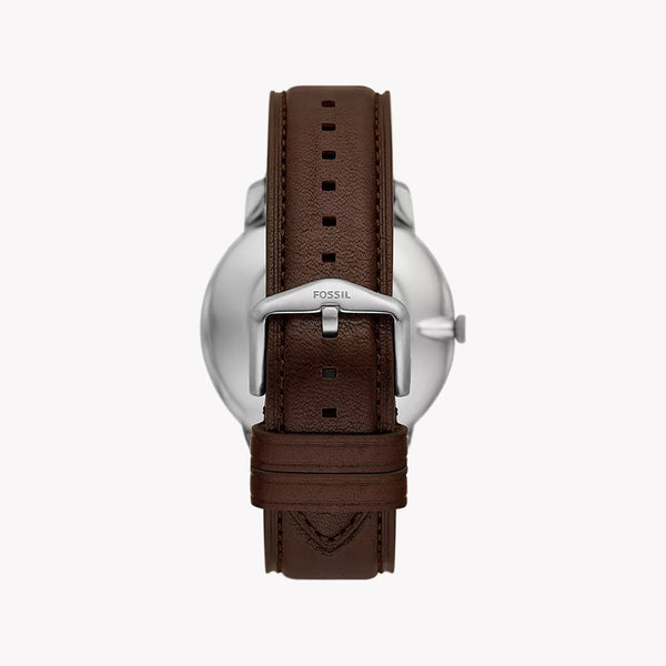 Fossil Men's Brown Leather Watch, Silver Case | Fs6019set by i-watch