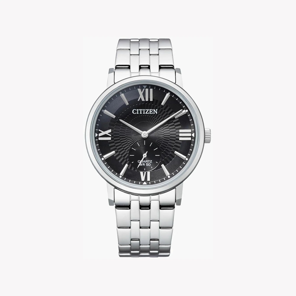 Citizen Men's Silver Watch, Black Dial | Be9170-72e by i-watch