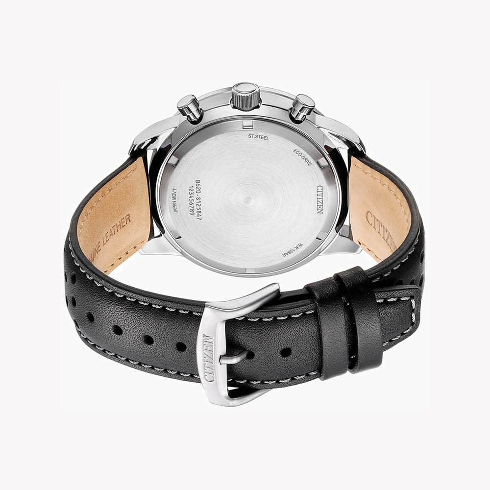 Citizen Men's Silver Stainless Steel, Black Leather | Ca4500-32a by i-watch
