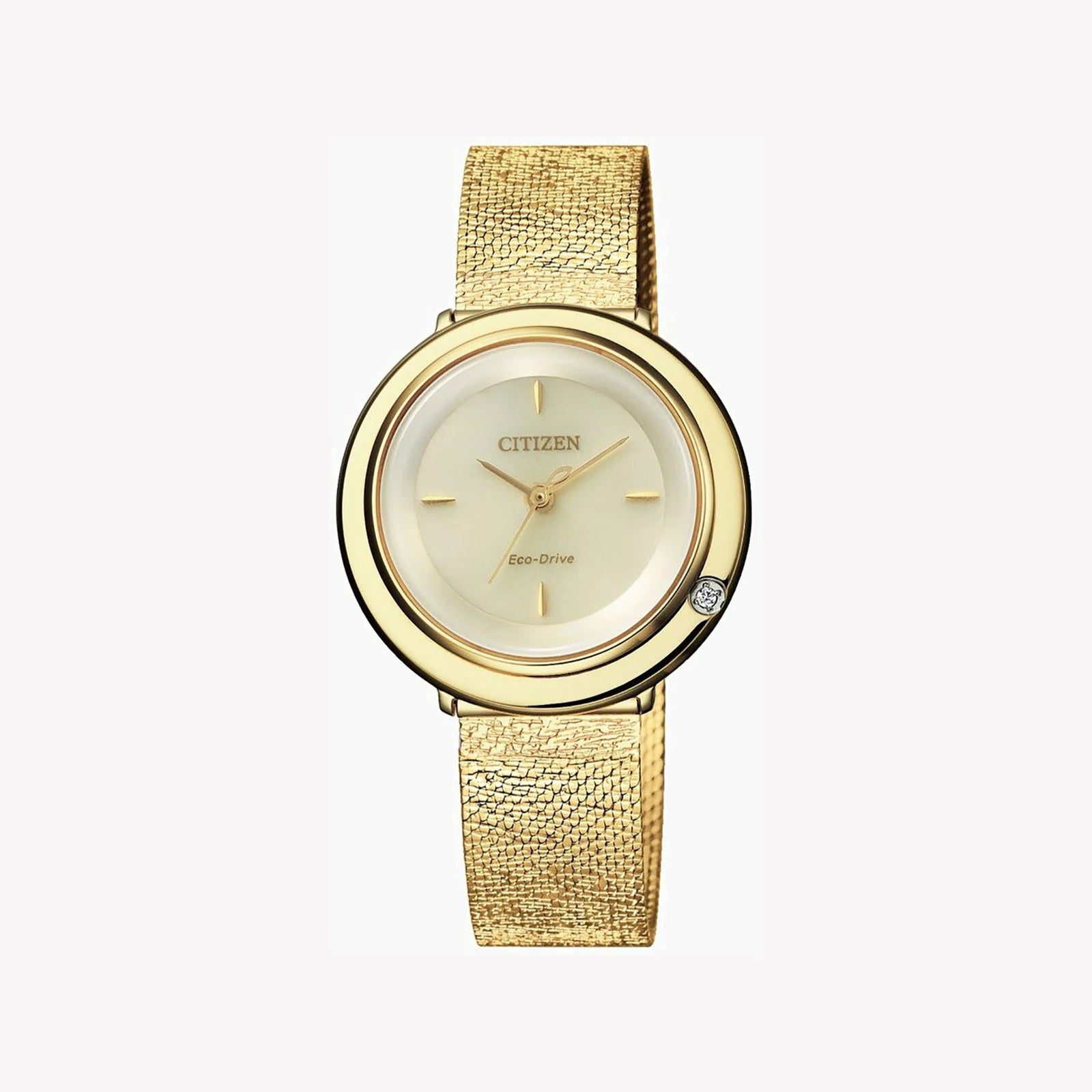 Citizen Em0642-87p - Chic Elegance In Gold & Beige With Eco-Drive Power by i-watch