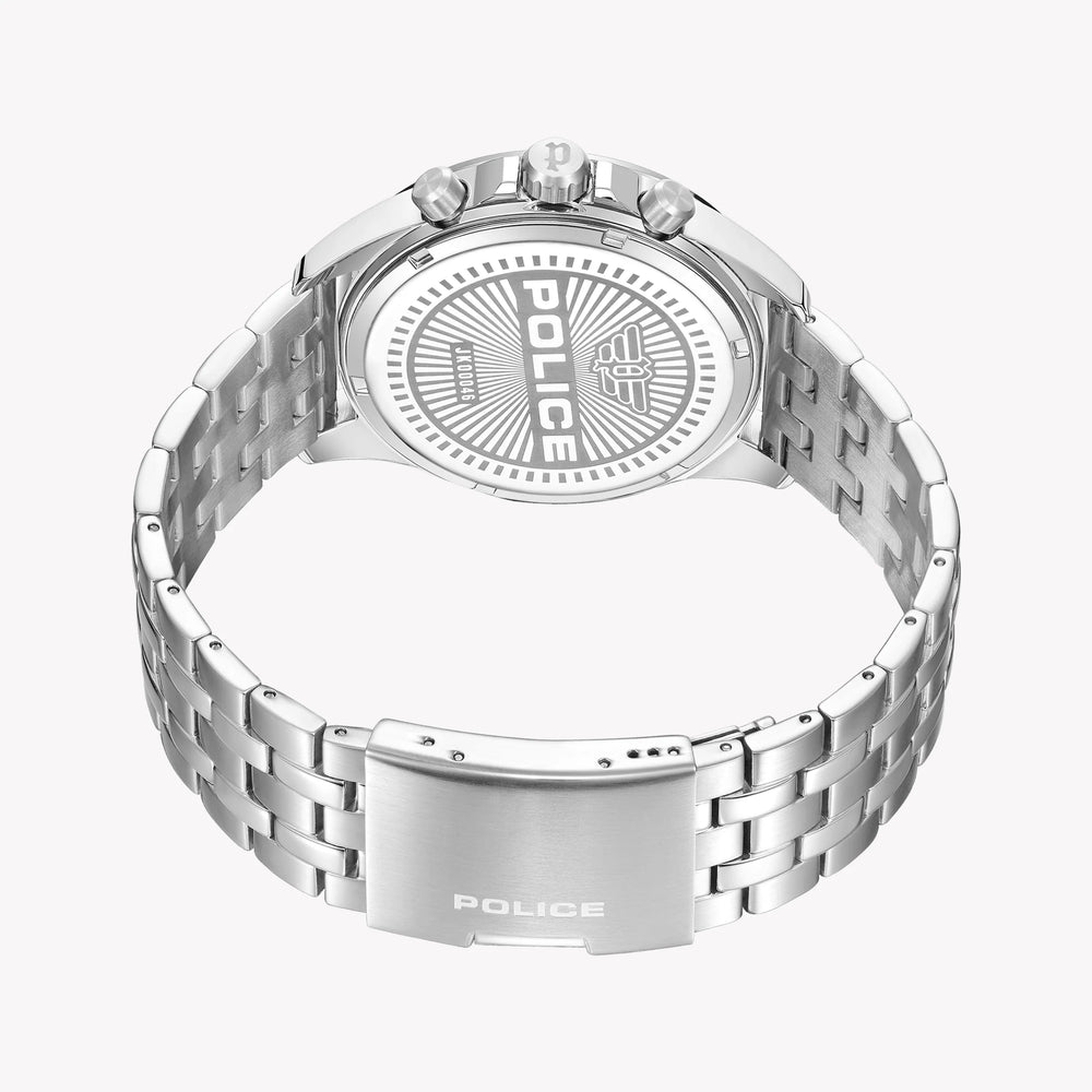 Police Men's Silver Stainless Steel Watch, Black Dial | Pewjk0004605 by i-watch