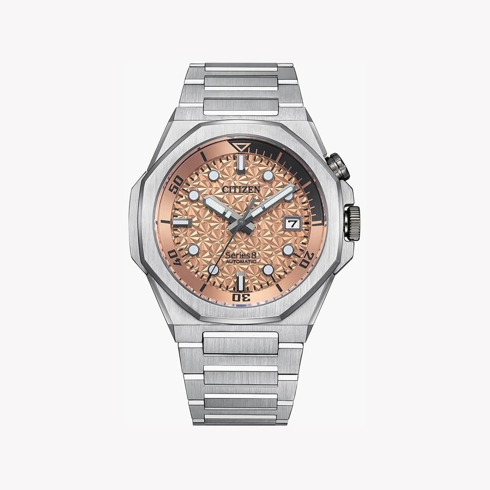 Citizen Nb6066-51w - Elegant Adventurer Series Men's Automatic Watch With Copper Dial & Stainless Steel Band by i-watch