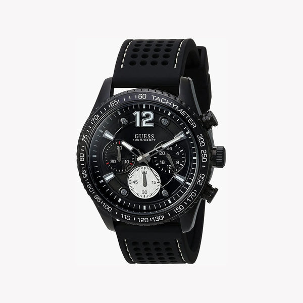 Guess Men's Black Stainless Steel Watch, Black Dial | W0971g1 by i-watch