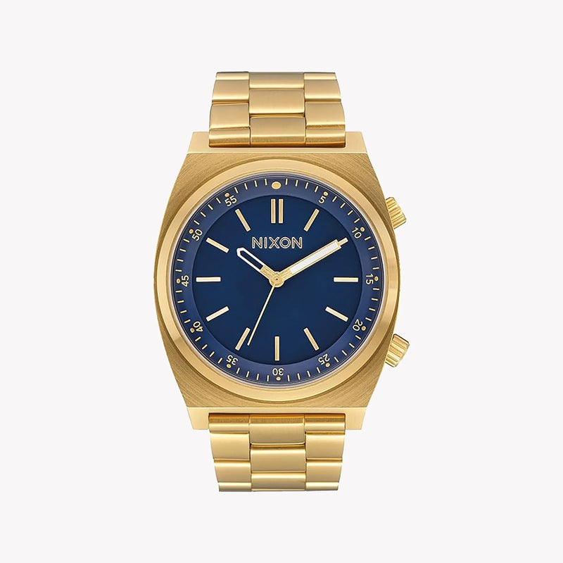 Nixon Men's Gold Stainless Steel Watch, Blue Dial | A1176-2347 by i-watch