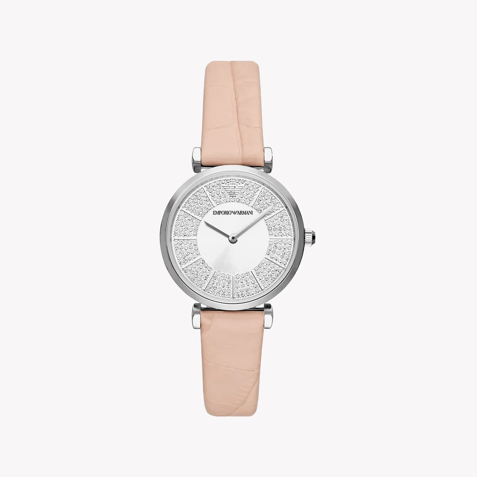 Emporio Armani Women's Pink Leather Watch, Silver Case | Ar11543 by i-watch