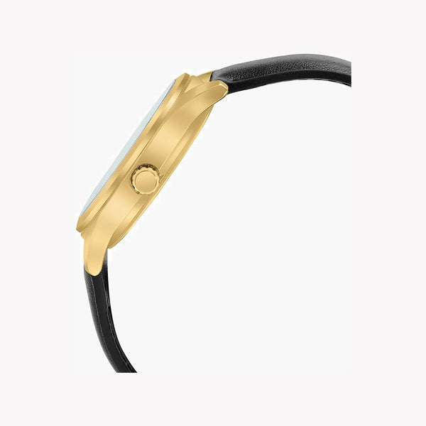 Casio Men's Gold Stainless Steel Watch, Black Leather | Mtp-Vd03gl-1a by i-watch
