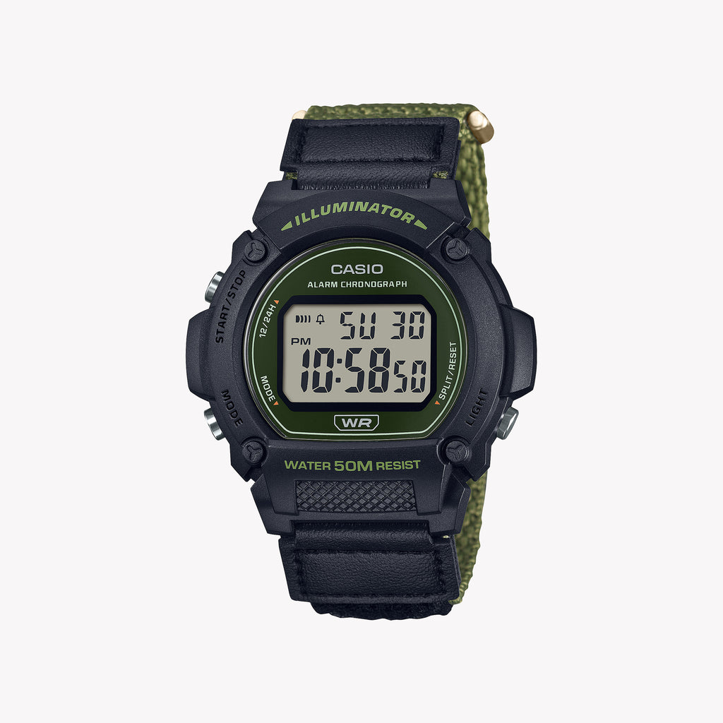 CASIO W-219HB-3AV ADVENTURE TIME - RUGGED DIGITAL MEN'S WATCH WITH LED LIGHT & STOPWATCH