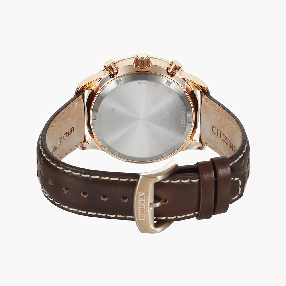 Citizen Men's Gold Stainless Steel, Brown Leather | Ca4503-18l by i-watch