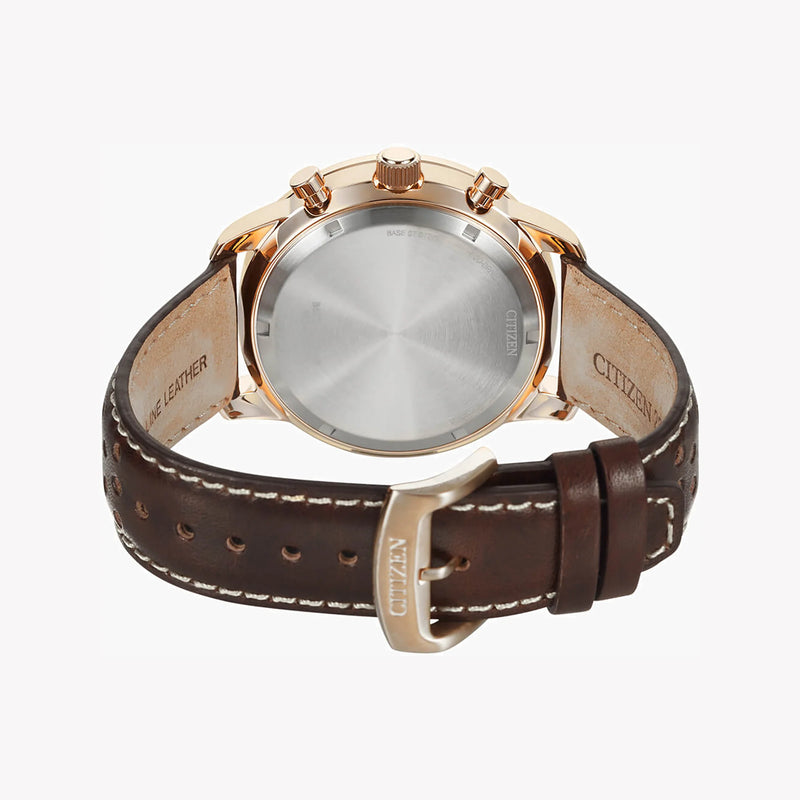 Citizen Men's Gold Stainless Steel, Brown Leather | Ca4503-18l by i-watch