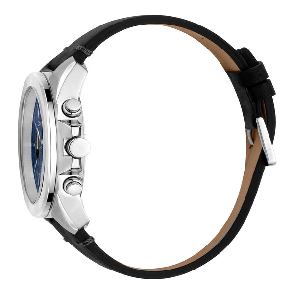 Esprit Men's Classic Timepiece - Stylish Blue Dial With Black Leather Band by i-watch
