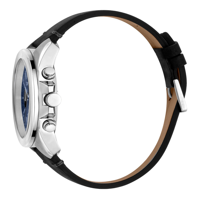 Esprit Men's Classic Timepiece - Stylish Blue Dial With Black Leather Band by i-watch