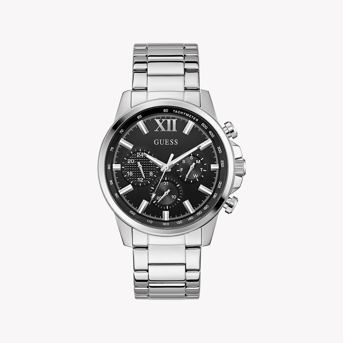 GUESS GW0900G1: Bold Men's Watch with Silver Stainless Steel-i-Watch