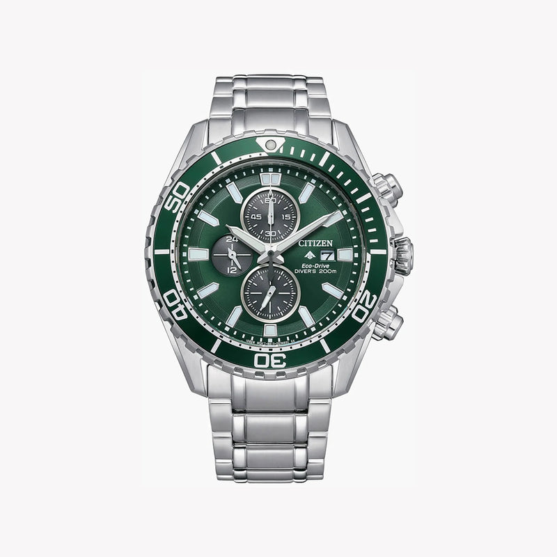 Citizen Ca0820-50x Dynamic Versatility - Stunning Green Dial Men's Stainless Steel Watch by i-watch