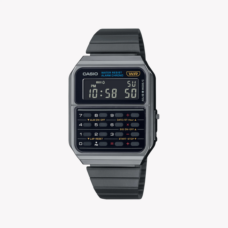 Casio Unisex Silver Watch, Retro Digital Dial | Ca-500wegg-1bdf by i-watch