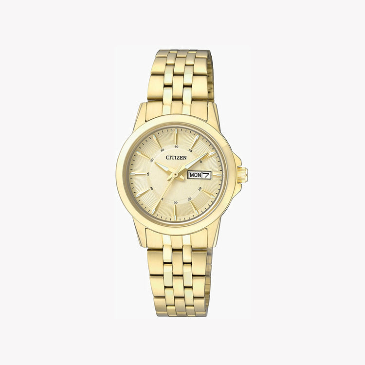 CITIZEN EQ0603-59P CHARMING SOPHISTICATION - ELEGANT GOLD TIMEPIECE FOR THE MODERN WOMAN