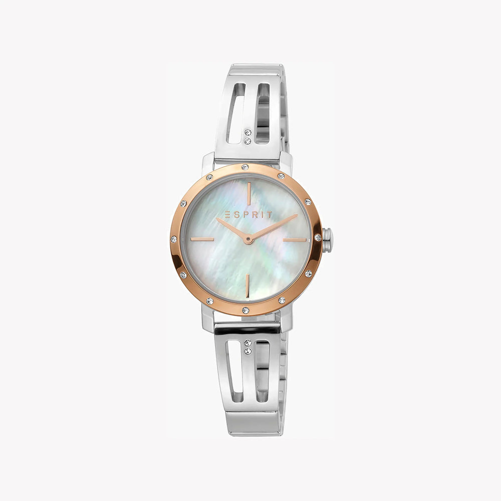 Esprit Women's Silver Stainless Steel Watch, White Dial | Es1l208m0025 by i-watch